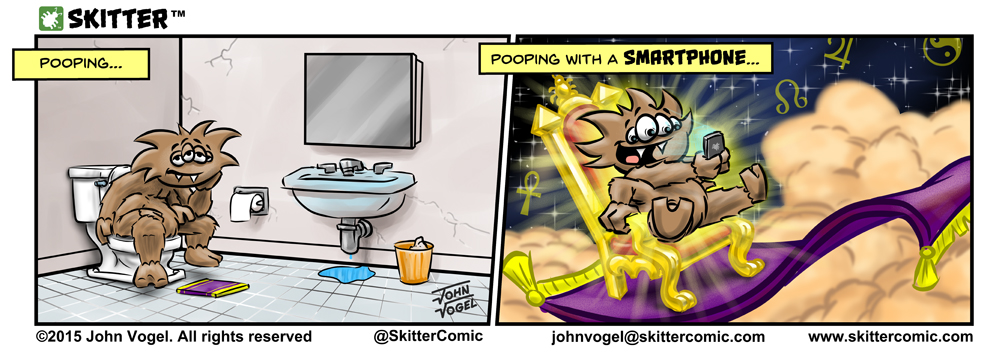 Pooping With A Smartphone
