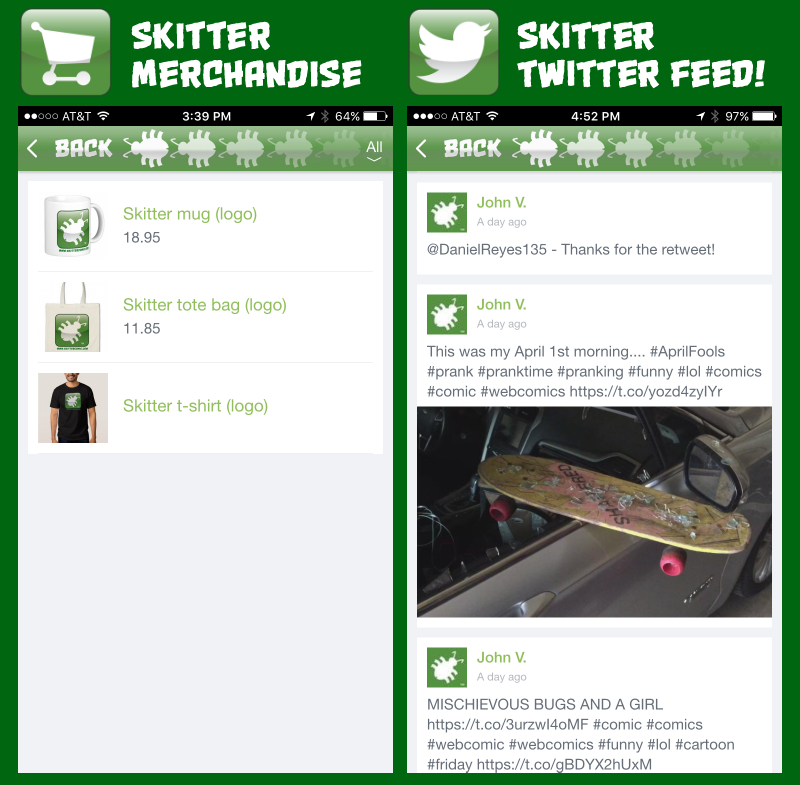 Skiter iPhone App Screen Shots_MERCH